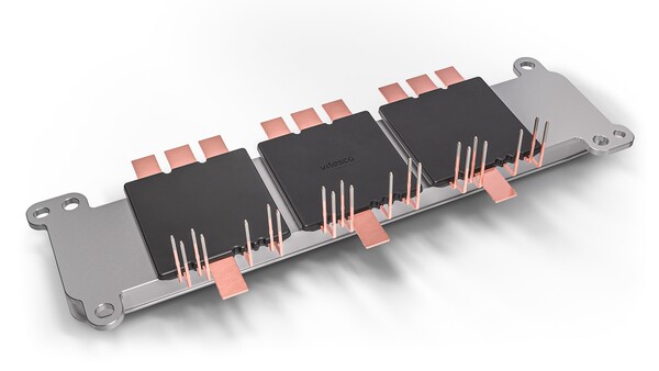 비테스코 테크놀로지스가 2023년 CTI 심포지엄에서 최신 실리콘 카바이드 칩 기술을 탑재한 대표 혁신 제품 ‘일체형 파워 모듈’ 등을 선보였다. 사진은 일체형 파워 모듈을 탑재한 이미지 (사진=비테스코 테크놀로지스)